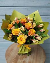 Букет цветов из:  Альстромерии и Розы в Ржаксе
