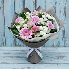 Букет цветов из:  Герберы, Альстромерии и Хризантемы в Ржаксе