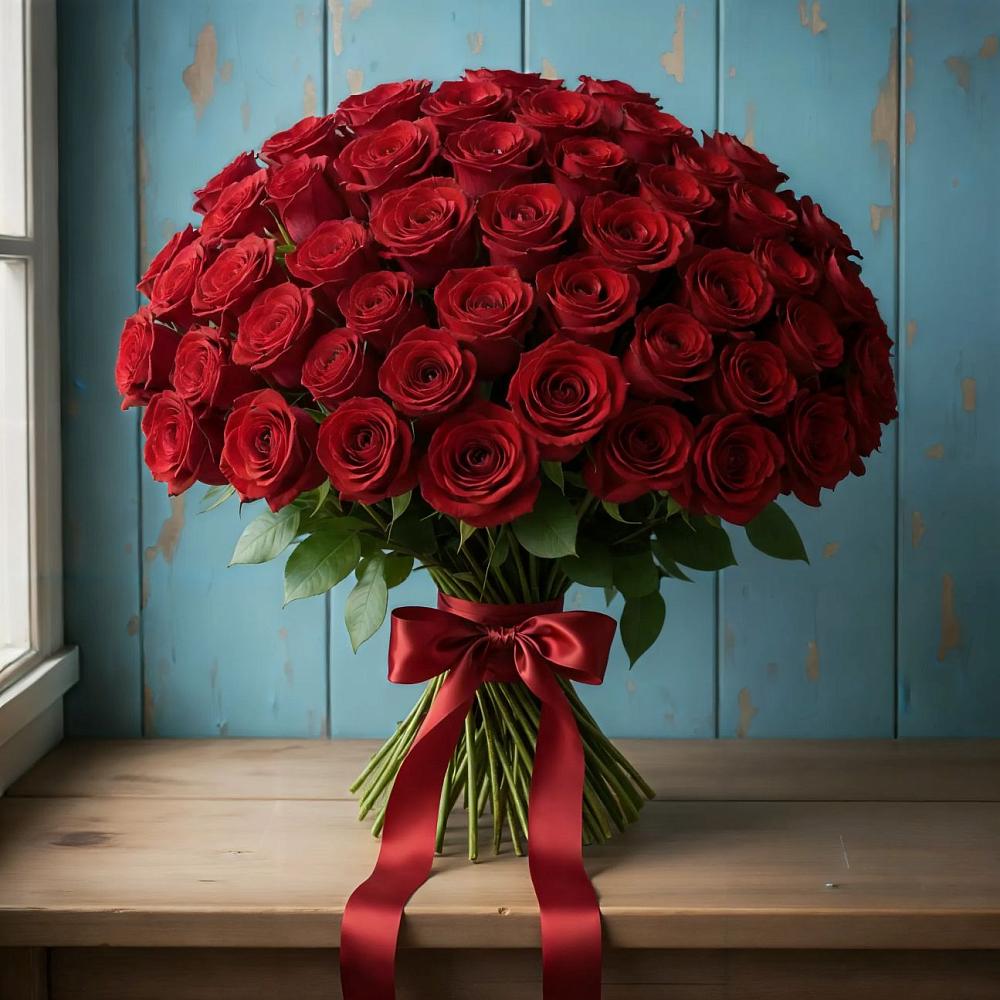 Букет Красные розы Блэк Меджик в Ржаксе