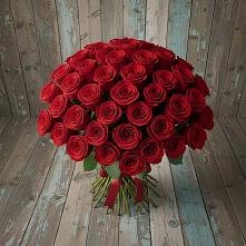 Букет 55 Красных роз Фридом #REPLACE_PRED# Ржаксе