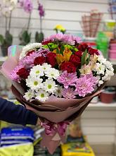 Букет цветов из:  Розы, Хризантемы и Альстромерии #REPLACE_PRED# Ржаксе
