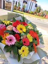 Букет цветов из:  Герберы #REPLACE_PRED# Ржаксе