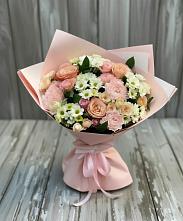 Букет цветов из:  Гвоздики, Розы и Хризантемы в Ржаксе