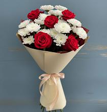 Букет цветов из:  Розы и Хризантемы в Ржаксе