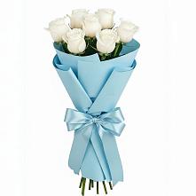 Букет 7 белых роз Проуд в Ржаксе