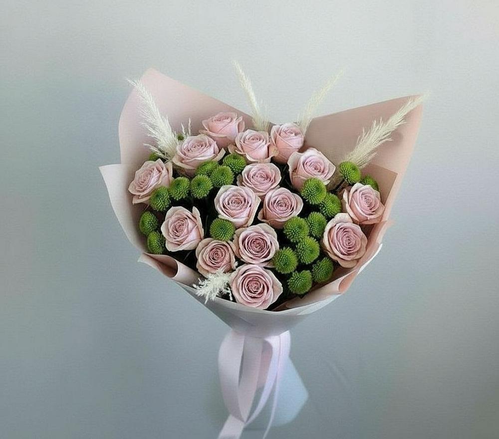 Букет цветов из: Розы и Хризантемы в Ржаксе