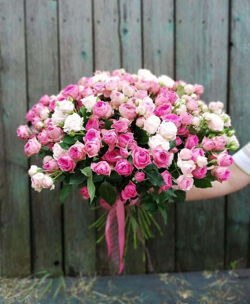 Букет Розовые кустовые розы Натали и Лав Лидия в Ржаксе