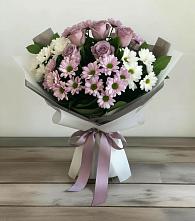 Букет цветов из:  Хризантемы и Розы в Ржаксе