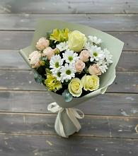 Букет цветов из:  Альстромерии, Розы и Хризантемы в Ржаксе