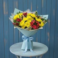 Букет цветов из:  Альстромерии и Хризантемы в Ржаксе
