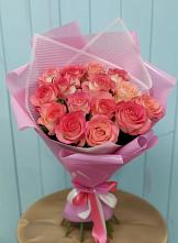 Букет 15 Розовых роз Равель в Ржаксе