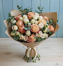 Букет цветов из:  Альстромерии и Розы в Ржаксе